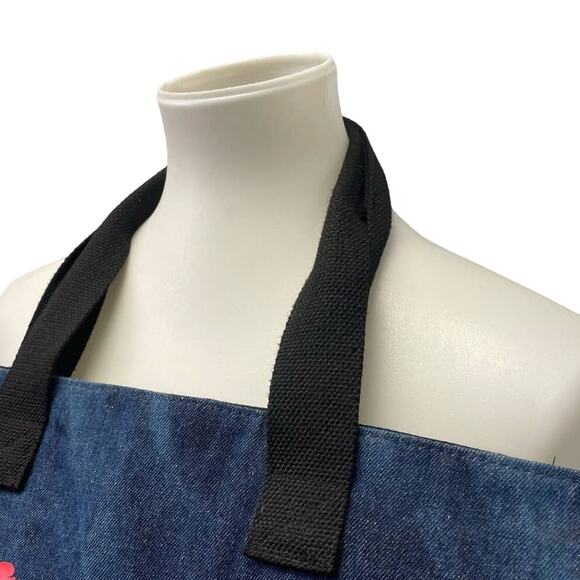 Diane Von Furstenberg In Style Floral Butterfly Stamp Denim Jean Tote Bag - Picture 3 of 7